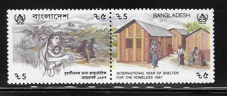 Bangladesh 1987 Int'l year of shelter for the homeless Sc 302-3 MNH A923