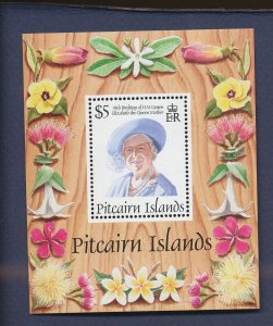 PITCAIRN ISLAND - Scott 431 - MNH  S/S - Queen Mother - 1995