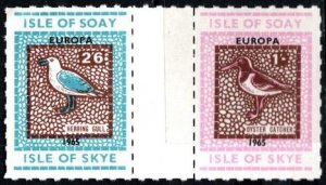 1965 Cinderella Isle Of Skye Isle Of Soay Europa Horizontal Gutter Pair MNH