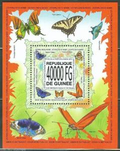 GUINEA 2013 BUTTERFLIES OF THE WORLD  SOUVENIR SHEET MINT NH