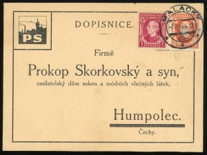 Slovakia Malacky German Occupation Commercial Postcard Stamps 1939 WWII Europe