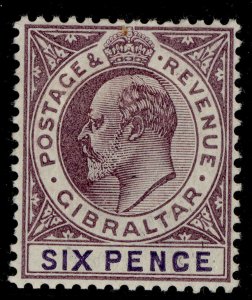 GIBRALTAR EDVII SG50, 6d dull purple & violet, M MINT. Cat £40.