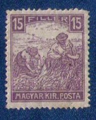 Hungary Sc 107 ,MH Harvesting White Letters Very Fine