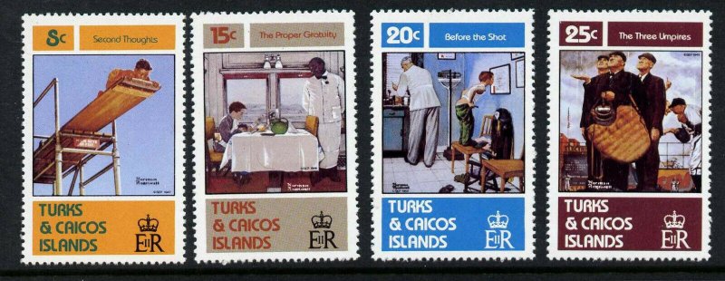 Turks & Caicos 527-30 MNH Art, Norman Rockwell Paintings