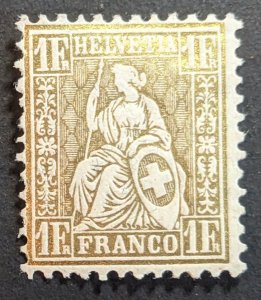Switzerland #68 gold 1Fr MLH