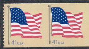 US Stamp #4188 MNH - US Flag Coil Pair