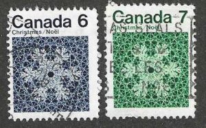 Canada 554-555  Used SCV$.50