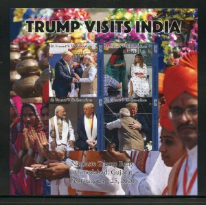 ST. VINCENT GRENADINES  2021 TRUMP VISITS INDIA IMPERFORATE SHEET MINT NH