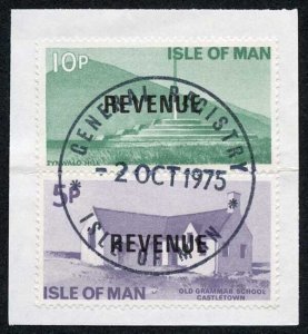 Isle of Man 10p and 5p QEII Pictorial Revenue CDS On Piece