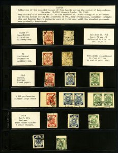 Latvia Stamp Collection Town Cancel Lot 