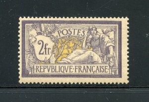 FRANCE SCOTT #126  Merson, 2fr GRAY VIOLET & YELLOW MINT HINGED-SCOTT $2150.00