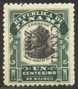 CANAL ZONE #22e SCARCE Mint NH! - 1907 1c Green & Black, Dbl Ovpt