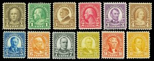 Scott 632-642,653 1926 ½c-10c Rotary Press Issues Mint F-VF OG NH Cat $28.90
