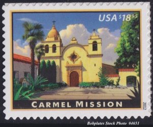 BOBPLATES #4650 Carmel Mission Single VF MNH
