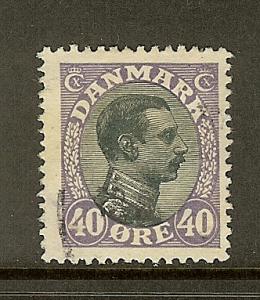 Denmark, Scott #116, 40o King Christian X, Used