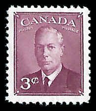 PCBstamps    Canada 286: 3c George VI, used, (7)