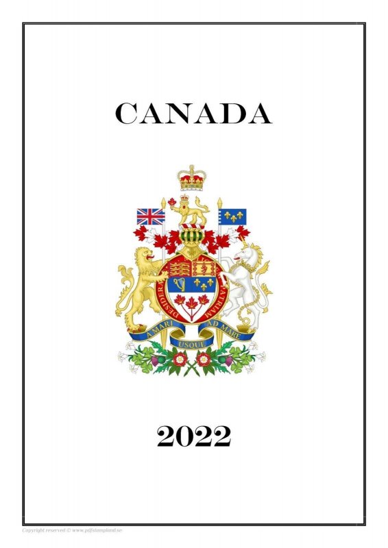 Canada 2022 Update  PDF (DIGITAL)  STAMP ALBUM PAGES