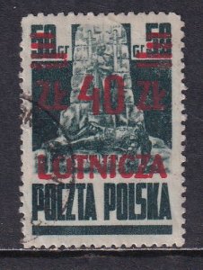 Poland 1947 Sc C19 Overprinted with Surcharge Stamp Used