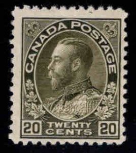 CANADA Scott 119 MH*  1925 KGV olive green stamp CV $110