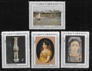 Cuba 1086-1089 Art in National Museum set MNH