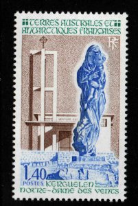 FSAT TAAF Scott 99 MNH**  Church, Sculpture stamp