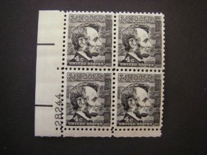 Scott 1282, 4c Abraham Lincoln, PB4 #28244 LL, MNH Prominent Beauty