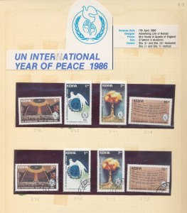 Kenya 1985/86 Wildlife Peace Soccer + Sheets M&U (Apx 85) BL1913