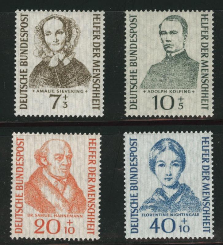 Germany Scott B344-347 MNH** 1955 Portrait stamp set CV