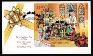 New Zealand Scott 1240a SS FDC - Christmas 1994