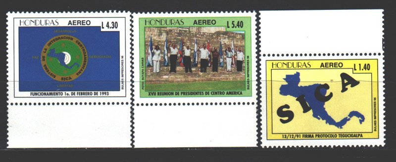 Honduras. 1996. 1302-4. Central American integration. MNH.