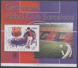 CHILE Sc# 1287 MNH S/S - BARCELONA SOCCER CLUB CENTENARY