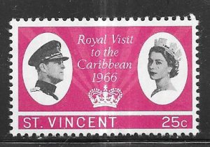 ST. Vincent #246 25c Royal Visit  (MNH) CV $2.25