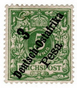 (I.B) Germany Colonial Postal : East Africa 3p on 5pf OP