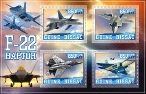 Stamps. Aviation, Plane 2020 year 1+1 sheets perforated Guinea Bissau