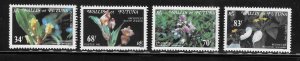 Wallis and Futuna islands 1982 Flowers Orchids Sc 283-286 MNH A2126