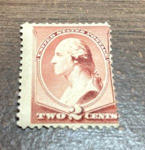 KAPPYSTAMPS USA #210 1883 2c WASHINGTON MINT ORIGINAL GUM HINGED  H453