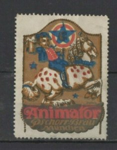 Germany - Animator Brewery, Munich Advertising Stamp - NG Mis-print