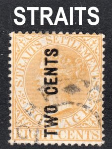 Malaya Straits Settlements Scott 58d wtmk CA VF used. FREE...