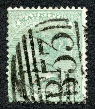 Mauritius SG50 6d Slate Fine used Cat 120 Pounds