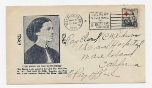 US 702 (PL-1) 2c Red Cross single on FDC J. W. Stoutzenburg Cachet ECV $70.00