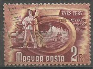 HUNGARY, 1950, used 2fo, Hungary’s Five Year Plan, Scott 880