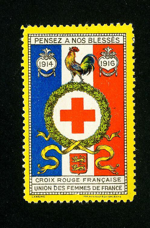 France Stamps 1916 Rooster Label