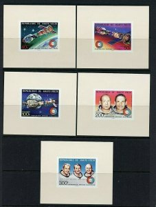 Burkina Faso #370-371 & #C216-218 (BU508) Space Color Proofs, MNH, VF