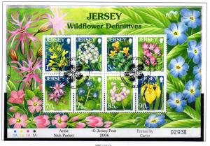 Jersey Sc 1235a 2006 Wildflowers stamp sheet used