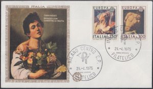 ITALY Sc # 1183-4 FDC 1.50L VALUE BIBLICAL PAINTINGS HAGAR and ISHMAEL