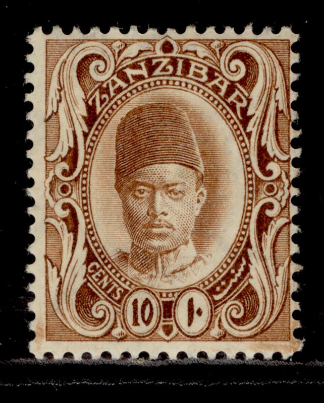 ZANZIBAR EDVII SG228, 10c brown, LH MINT. 