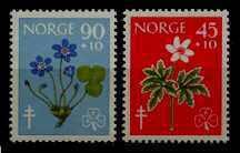 Norway B62-63 MNH Flowers SCV14.50