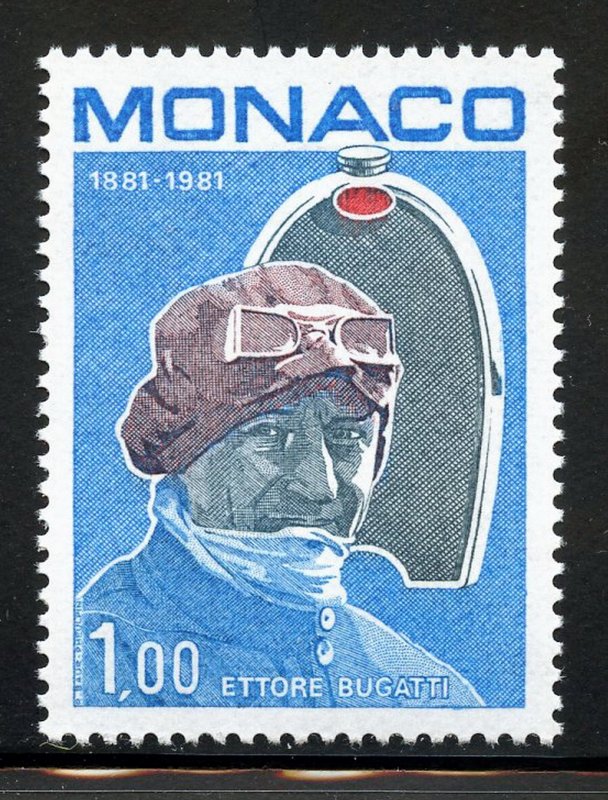 Monaco 1304 MNH, Centenary of the Birth of Ettore Bugatti from 1981.