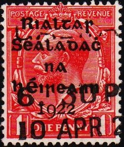 Ireland. 1922 1d S.G.2 Fine Used