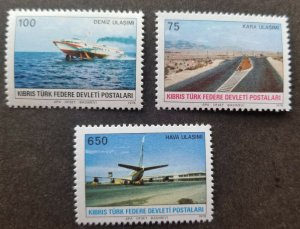 *FREE SHIP Turkish Cyprus Communication 1978 Airplane Ship Aviation (stamp) MNH